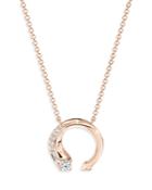 De Beers Forevermark Avaanti Mini Pave Diamond Pendant Necklace In 18k Rose Gold, 0.15 Ct. T.w, 16-18