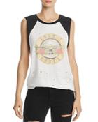 Daydreamer Distressed Color-block Graphic Tank