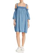 Blanknyc Cold Shoulder Chambray Dress