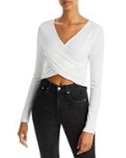 Aqua Long Sleeve Criss Cross Top - 100% Exclusive