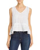 Rails Mira Open-embroidered Ruffled-trim Top