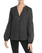 Paige Emilia Striped Bell-sleeve Top