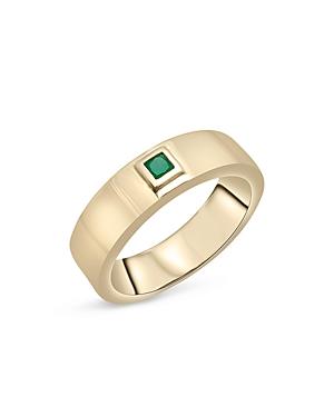 Bloomingdale's Men's Emerald Band In 14k Yellow Gold - 100% Exclusive