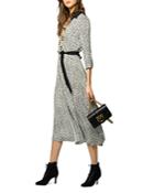 Pinko Sushi 3 Dot Print Shirtwaist Dress