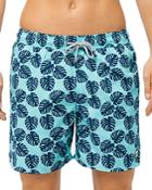 Tom & Teddy Monstera Leaf Swim Trunks