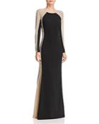 Avery G Beaded Color-block Gown
