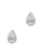 Bloomingdale's Pear Shaped Diamond Stud Earrings In 14k White Gold, 0.33 Ct. T.w. - 100% Exclusive