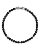 David Yurman Sterling Silver Spiritual Beads Bracelet With Black Onyx
