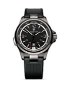 Victorinox Swiss Army Nightvision Black Ice Watch With Rubber Strap, 42mm