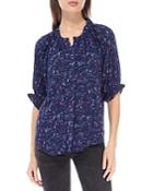 B Collection By Bobeau Ruched Button Down Blouse