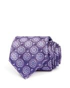 Canali Florette Octagon Silk Classic Tie