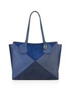 Anne Klein Julia East/west Large Calf Hair And Leather Tote