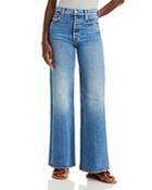 Mother The Tomcat High Rise Wide Leg Roller Jeans In Other Mood