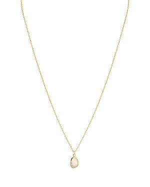 Argento Vivo Pave & Mother-of-pearl Oval Pendant Necklace, 16-18