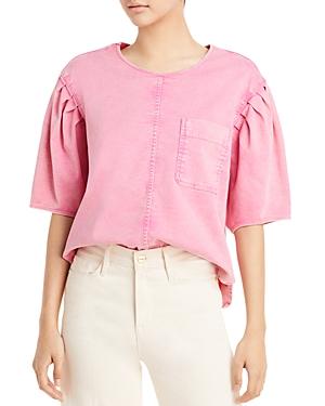 See By Chloe Puff Sleeve Denim Top