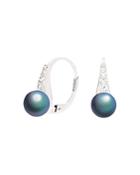 Crislu Caviar Cultured Freshwater Pearl Leverback Earrings