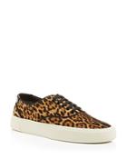 Saint Laurent Women's Venice Leopard Print Low Top Sneakers