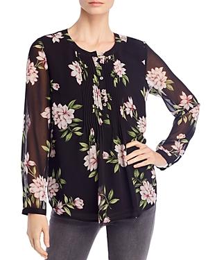 Daniel Rainn Pleated Long-sleeve Blouse