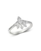 Bloomingdale's Diamond Fancy-cut Chevron Ring In 14k White Gold, 0.60 Ct. T.w. - 100% Exclusive