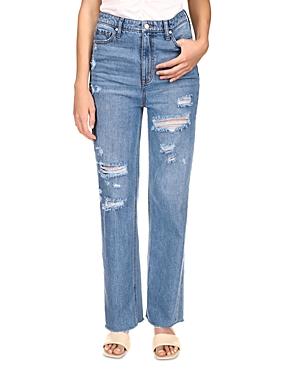 Sanctuary Flashback High Rise Wide Leg Ripped Jeans In Undone