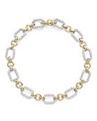 Diamond Link Bracelet In 14k Yellow And White Gold, 1.0 Ct. T.w.