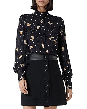 The Kooples Butterfly Print Blouse