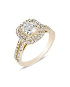 Bloomingdale's Certified Cushion Cut Diamond Halo Ring In 18k Yellow Gold, 2.0 Ct. T.w. - 100% Exclusive