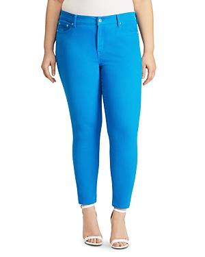 Lauren Ralph Lauren Plus Skinny Ankle Jeans In Blue Water Turquoise Wash