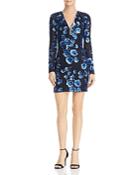 Bronx And Banco Sapphire Sequined Floral Mini Dress