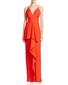 Jarlo Ruffle Front Column Gown