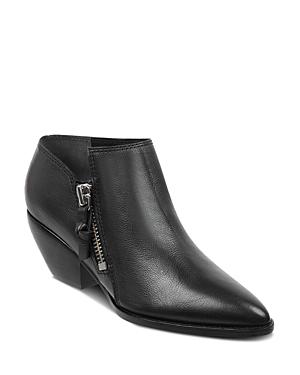 Sigerson Morrison Women's Hannah Pointed Toe Western Leather Ankle Booties