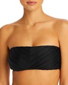 Shani Shemer Noir Stitched Bandeau Bikini Top