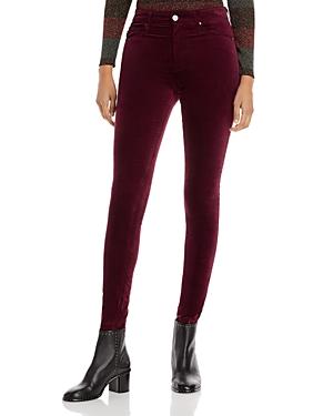 Ag Farrah Velvet Skinny Jeans In Wine Bloom - 100% Exclusive