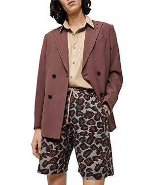 Nanushka Doxxi Ocelot Print Drawstring Shorts