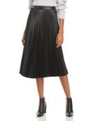 Lucy Paris Faux Leather Pleated Skirt