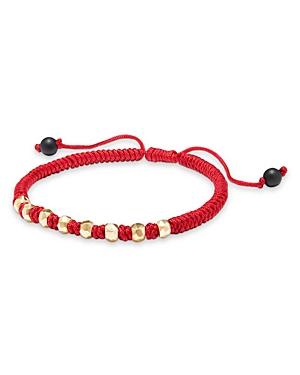 David Yurman Fortune Woven Bracelet With Black Onyx And 18k Yellow Gold