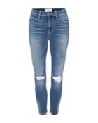 Frame High Rise Skinny Cropped Jeans In Manzanita Rips