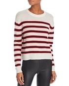 Velvet By Graham & Spencer Carmel Striped Cashmere Sweater