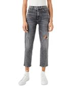 7 For All Mankind Cropped Straight Jeans In Dusk