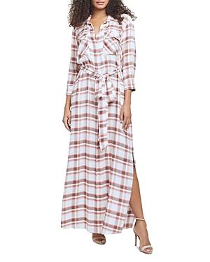 L'agence Cameron Plaid Long Shirt Dress
