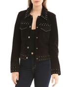 Bagatelle. Nyc Studded Suede Trucker Jacket