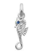 Links Of London Sterling Silver Seahorse Charm With Blue Sapphire