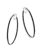 Bloomingdale's Black Diamond Inside Out Hoop Earrings In 14k White Gold, Tk 4.5 Ct. T.w. - 100% Exclusive