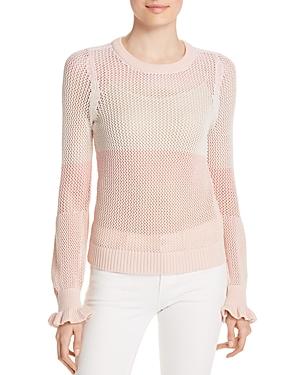 Design History Color-block Mesh Sweater