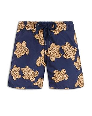 Vilebrequin Boys Sand Turtles Printed Regular Fit Swim Trunks - Little & Big Kid