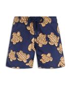 Vilebrequin Boys Sand Turtles Printed Regular Fit Swim Trunks - Little & Big Kid