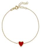Aqua Enamel Heart Bracelet In Sterling Silver Or Gold-plated Sterling Silver - 100% Exclusive