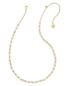 Kendra Scott Juliette Baguette Cubic Zirconia Adjustable Strand Necklace In 14k Gold Plated, 19