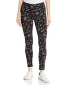 Johnny Was Floral Embroidery Print Leggings