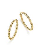 Bloomingdale's Round Twisted Hoop Earrings In 14k Yellow Gold - 100% Exclusive